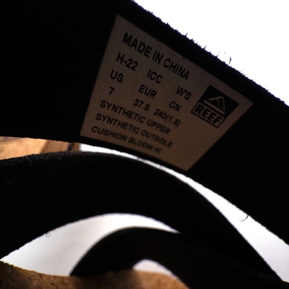 Reef Women's Sandals Size 7 Cushion Bloom Hi Black Cork Platform - Picture 13 of 13